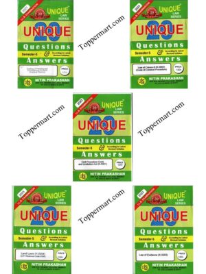 Unique law series 20 Q & A for LLB Examination 5th Semester COMBO (Drafting of Pleading and Conveyancing, Land Law, Law of evidence, Law of crimes, civil procedure code and limitation act) Hindi 2023