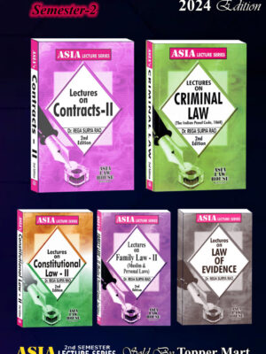 ASIAs Lectures Series 2nd Semester By Rega Surya Rao [Set Of 5 Books] Contract-II, Family Law-II (Muslim Law And Other Personal Laws), Constitutional Law-II, Crimes (IPC), Evidence Edition 2024
