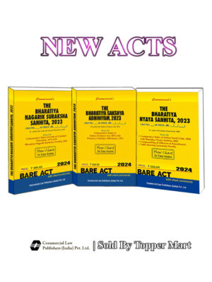 COMBO NEW ACT THE BHARTIYA NAGRIK SURAKSHA SANHITA, 2023 | THE BHARTIYA SAKSHYA ADHINIYAM, 2023 | THE BHARTIYA NYAYA SANHITA, 2023 EDITION 2024