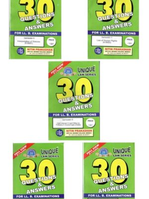 Unique law series 30 Q & A for LLB Examination 6th Semester COMBO ( Law of Human Rights, Interpretation of statutes, Legal Language & Legal Writing including Proficiency in General English, Intellectual Property Law, Moot Court ) Edition 2023