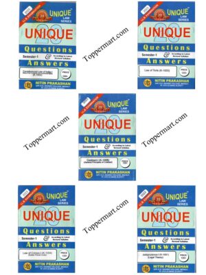 Unique law series 20 Q & A for LLB Examination 1st Semester COMBO (jurisprudence-I, Constitutional Law of india, Low of torts, Law of Crimes-I) Hindi 2023