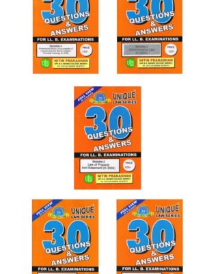 Unique law series 30 Q & A for LLB Examination 3rd Semester COMBO (Administrative Law, Law of Property and Easement, Public International Law, Family law -II, Professional Ethics Accountability of Lawyers and Bar Bench Relation)