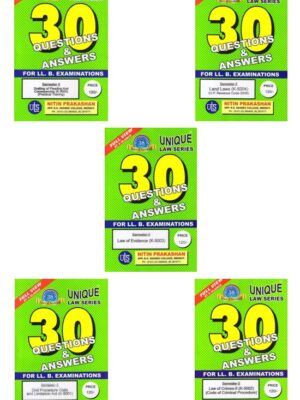 Unique law series 30 Q & A for LLB Examination 5th Semester COMBO (Civil Procedure code and Limitation Act, Drafting of Pleading and Conveyancing, Law of Crime-II, Semester Law of Evidence, Land Laws )