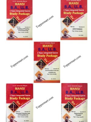 COMBO Mansi's C.C.S. University Meerut B.A. LL.B  (Drafting of Pleading and conveyancing, Law of evidence, civil procedure code and Limitation Act, Consumer protection law and competition Act, Code of criminal procedure )5 Year Integrated Course, Study Package Semester - IX