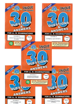 Unique law series 30 Q & A for LLB Examination 4th Semester COMBO ( Labour & Industrial Law, company law, arbitration and conciliation, environmental law, criminology and penology ) Edition 2023